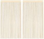 Vidaxl String Curtains 2 Pcs 100x250 Cm Cream