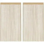 Vidaxl String Curtains 2 Pcs 100x250 Cm Beige