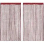 Vidaxl String Curtains 2 Pcs 100x250 Cm Burgundy