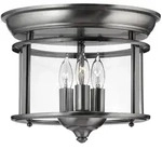 Elstead - Gentry - 3 Light Flush Mount Deckenleuchte Zinn, E14