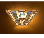 Elstead - Inglenook - 2 Leichte Tiffany-uplighter Tiffany-glas, E14