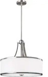 Prospect Park - 4 Leichte Runde Decke Anh&auml;nger Satin Nickel, Chrom, E27 -...
