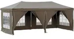 Partyzelt Faltbar Mit Seitenw&auml;nden Taupe 3x6 M - Vidaxl