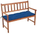 Gartenbank Mit Auflage 120 Cm Massivholz Akazie Vidaxl