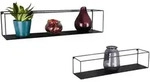 Mirrors And More - Gro&szlig;e Wandregale - 2er Set Tinka Aus Metall In Schwarz 60cm &