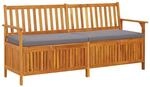 Truhenbank Mit Kissen 170 Cm Massivholz Akazie - Vidaxl
