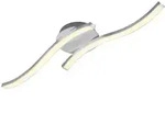 Briloner - Led Deckenleuchte Wellenf&ouml;rmig 2-flammig 2 X 6w 3000k Silber Metall