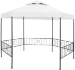The Living Store Gartenpavillon 323x275x265 Cm Wei&szlig; 180 G/m&sup2; - Gartenpavillon...