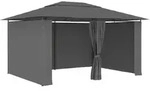 Gartenpavillon Mit Vorh&auml;ngen 4 X 3 M Anthrazit - Vidaxl