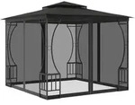 Pavillon Mit Netz 300x300x265 Cm Anthrazit - Vidaxl
