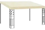Wand-pavillon 4x3x2,5 M Cremewei&szlig; - Vidaxl