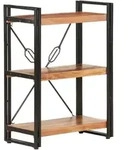 B&uuml;cherregal 3 F&auml;cher 60x30x80 Cm Akazie Massivholz Vidaxl