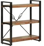 B&uuml;cherregal 3 F&auml;cher 77x30x80cm Recyceltes Massivholz Und Eisen Vidaxl
