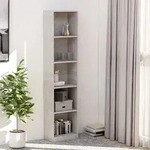 B&uuml;cherregal 5 F&auml;cher Betongrau 40x24x175 Cm Holzwerkstoff Vidaxl