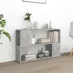 Vidaxl - B&uuml;cherregal Betongrau 100x24x63 Cm Holzwerkstoff