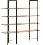 Vidaxl - B&uuml;cherregal Mit 4 Regalb&ouml;den 160x35x160 Cm Mango Massivholz