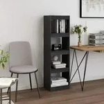 B&uuml;cherregal Raumteiler Grau 40x30x135,5 Cm Massivholz Kiefer - Vidaxl