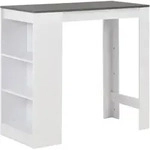 Bartisch Mit Regal Wei&szlig; 110x50x103 Cm - Vidaxl