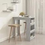 Bartisch Mit Regal Betongrau 102x50x103,5 Cm - Vidaxl