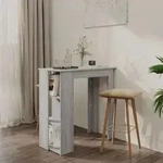 Bartisch Mit Regal Grau Sonoma 102x50x103,5 Cm Holzwerkstoff Vidaxl