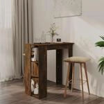 Bartisch Mit Regal R&auml;uchereiche 102x50x103,5 Cm Holzwerkstoff - Vidaxl