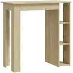 Bartisch Mit Regal Sonoma-eiche 102x50x103,5 Cm Holzwerkstoff - Vidaxl