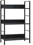 B&uuml;cherregal 3 Regalb&ouml;den Schwarz 60&times;27,6&times;90,5 Cm Holzwerkstoff Vidaxl