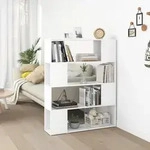 B&uuml;cherregal Raumteiler Wei&szlig; 100x24x124 Cm Vidaxl