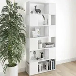 Vidaxl - B&uuml;cherregal Raumteiler Wei&szlig; 80x24x186 Cm Holzwerkstoff