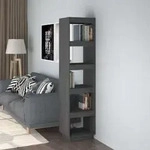 Vidaxl - B&uuml;cherregal/raumteiler Grau 40x35x167 Cm Massivholz Kiefer