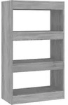 B&uuml;cherregal/raumteiler Grau Sonoma 60x30x103 Cm Holzwerkstoff Vidaxl