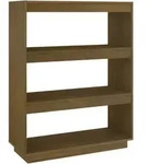 Vidaxl - B&uuml;cherregal/raumteiler Honigbraun 80x35x103 Massivholz Kiefer
