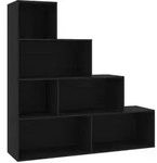 Vidaxl - B&uuml;cherregal/raumteiler Schwarz 155x24x160 Cm Holzwerkstoff