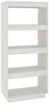 Vidaxl - B&uuml;cherregal/raumteiler Wei&szlig; 60x35x135 Cm Massivholz Kiefer