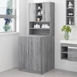 Waschmaschinenschrank Grau Sonoma Holzwerkstoff Vidaxl