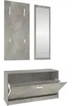 3-tlg. Flurm&ouml;bel-set Betongrau Holzwerkstoff - Vidaxl