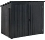 Ger&auml;tehaus Graphitgrau Metall Stahl-trapezblech 158 Cm Abschlie&szlig;bar Mit 2 T&uuml;ren