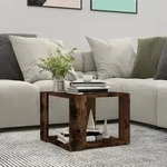 Vidaxl Coffee Table Smoked Oak 40x40x30 Cm Engineered Wood