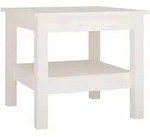 Couchtisch Wei&szlig; 45x45x40 Cm Massivholz Kiefer Vidaxl