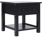 Vidaxl - Beistelltisch Schwarz 40x40x40 Cm Paulownia Holz