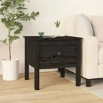Vidaxl - Beistelltisch Schwarz 50x50x49 Cm Massivholz Kiefer