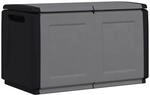 Garten-aufbewahrungsbox 96x53x57 Cm 230 L Dunkelgrau Schwarz Vidaxl