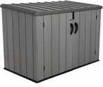 Lifetime - Kunststoff M&uuml;lltonnenbox & Ger&auml;teschrank Greg 3x240 L Grau/braun