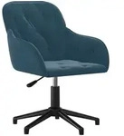 B&uuml;rostuhl Drehbar Blau Samt Vidaxl