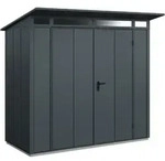 Metall-ger&auml;tehaus Berry Modern Mit Pultdach Typ 1, 248 X 153 Cm, Anthrazitgrau, 3,8