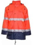 Warn-wetterschutz Parka 2056 Gr. S Orange/marine - Planam