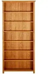 Vidaxl - B&uuml;cherregal 7 F&auml;cher 90x22,5x200 Cm Massivholz Eiche