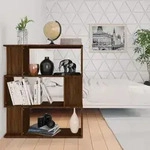 B&uuml;cherregal/raumteiler Braun Eiche 80x24x96 Cm Holzwerkstoff Vidaxl