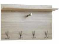 Finebuy - Wandgarderobe Sonoma Eiche 90x60x29,5 cm Design Flurgarderobe Holz,