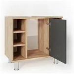 Vicco - Waschbeckenunterschrank Fynn, Anthrazit/goldkraft Eiche, 60 X 54 Cm